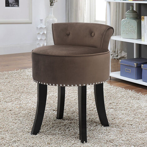 Velvet Dressing Table Chair Vanity Stool Piano Dining Chairs Bedroom