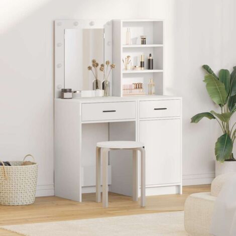Dressing Table Set 2 pcs White 50 x 41 x 135 cm Engineered wood vidaXL