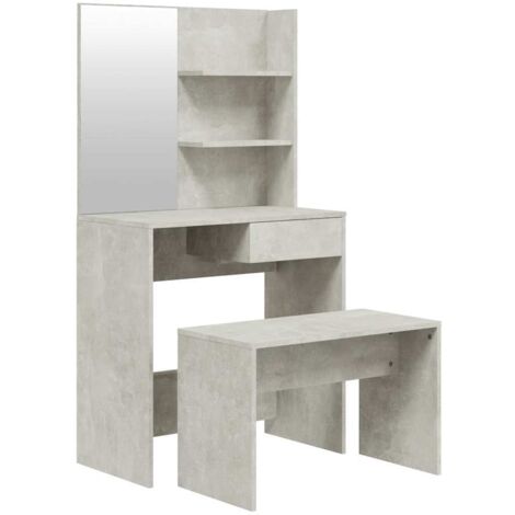 Dressing Table Set Concrete Grey 74.5x40x141 cm vidaXL