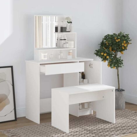 Dressing Table Set White 86.5x35x136 cm vidaXL