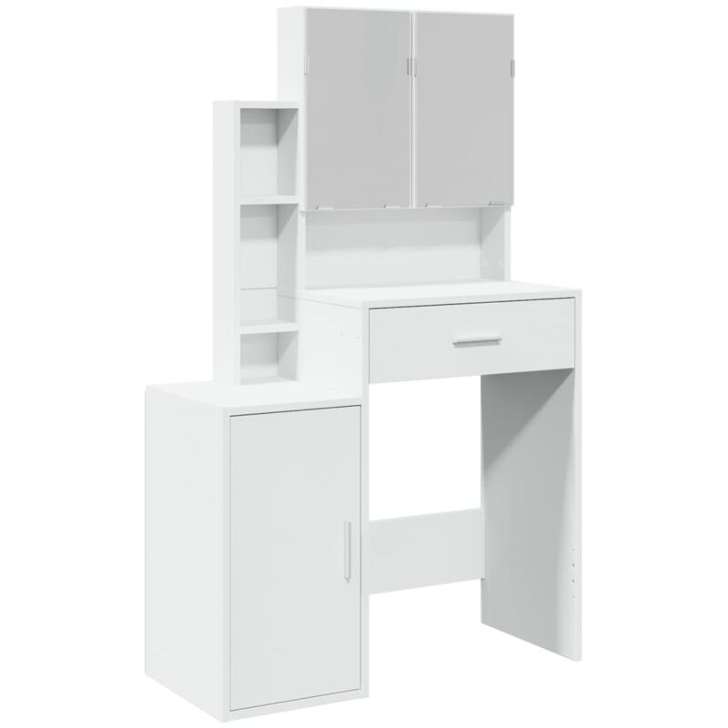 Dressing Table With Cabinet White 80x35x132 Cm Vidaxl