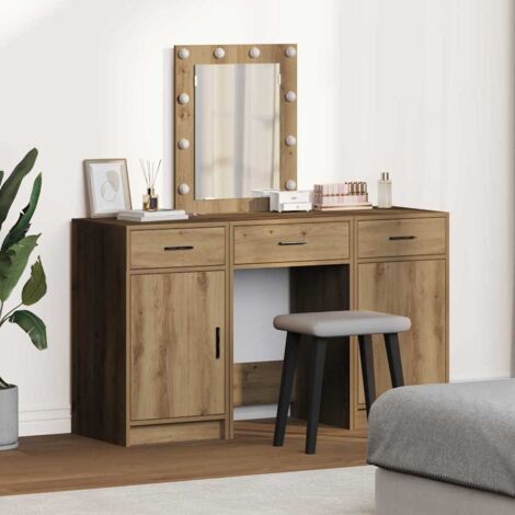 Dressing Table with Door Brown 50 x 41 x 135 cm Engineered wood vidaXL