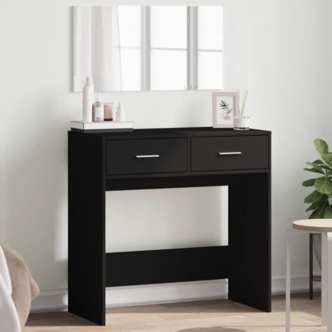 Dressing Table with Mirror Black 80x39x80 cm vidaXL