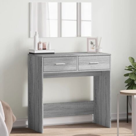 Dressing Table with Mirror Grey Sonoma 80x39x80 cm vidaXL