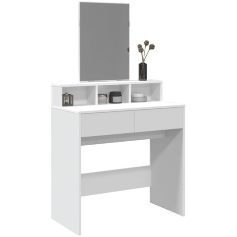 Dressing Table with Mirror White 80x41x144.5 cm vidaXL