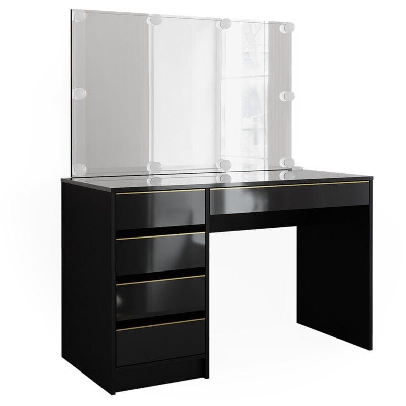 Vicco - set de maquillage Sherry, Noir, 120 cm avec éclairage led