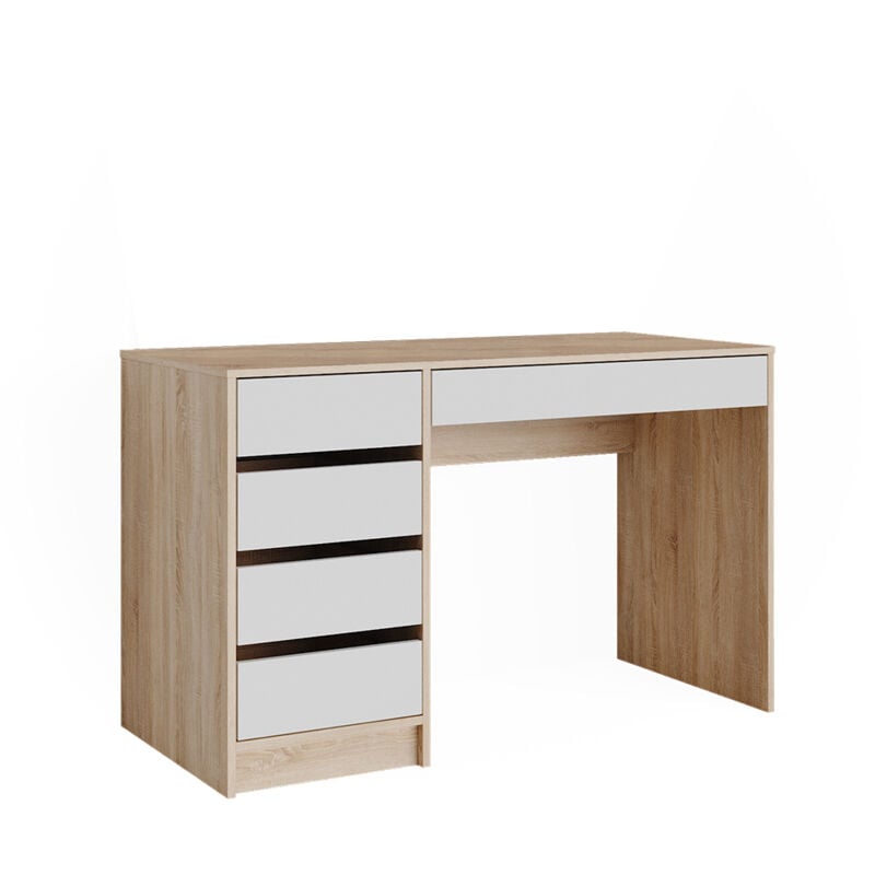 Coiffeuse Sherry, Blanc/Sonoma, 120 cm Vicco