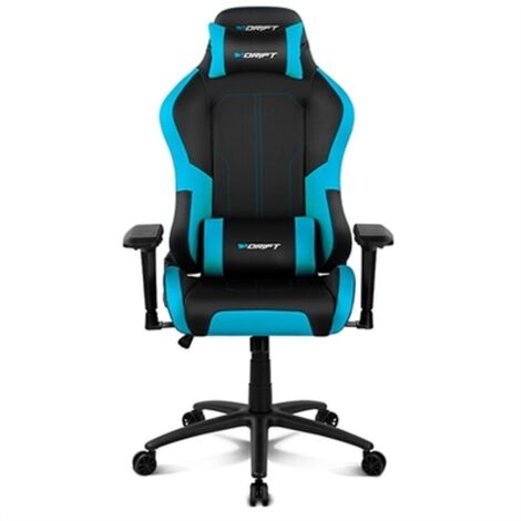 Drift DR250B - Fauteuil de jeu professionnel, similicuir, accoudoirs réglables 4D, piston de classe 4, siège inclinable, réglable en hauteur, dossier inclinable, coussins lombaires et cervicaux, noir.