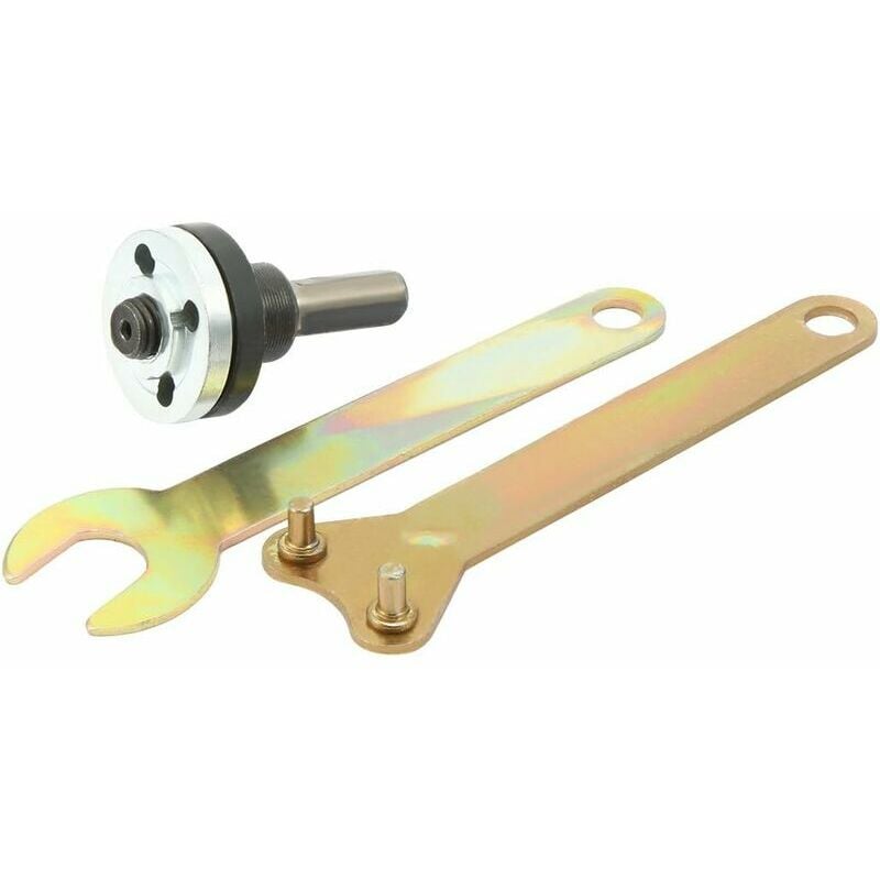 Hoopzi - Drill 10mm 3/8' Chuck Adapter Disc Holder for Angle Grinder 2 Sets of Keys 3 in 1