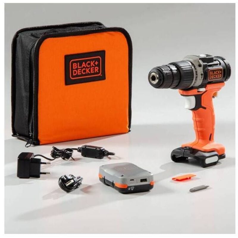 Black&decker - Drill b+d 12vp 1,5 ah mod. bdchd12s1 kit