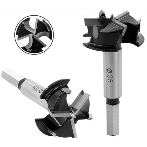 Drill Bit Sets, Updated 35mm 3-Flute Carbide Point Wood Drill Bit for Wood Screws, Cutter, Saw for Power Tools, Durable Drill Bits