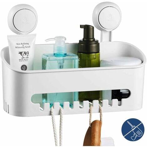 Luxear 4 Packs Shower Caddy Suction Cup Set - Shower Shelf+Soap Dish+Suction  Hooks - NO-Drilling Removable Powerful Waterproof DIY Shower Organizer for Shower  Bathroom Kitchen 