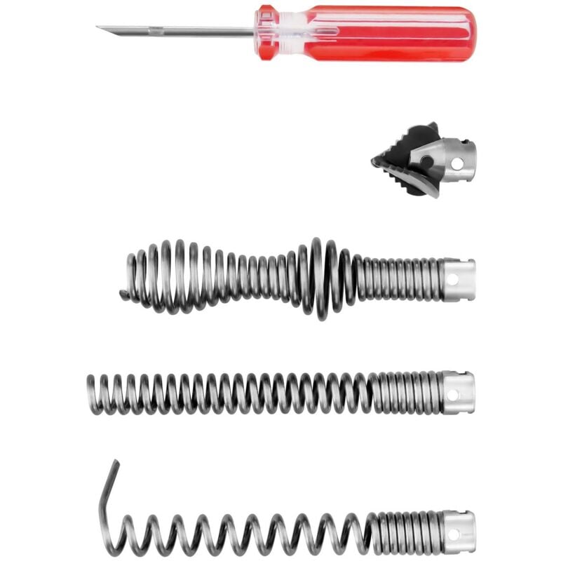 MSW - Drill Head Set Kit Plumbing Snake Extras Pipe And Drain Cleaning Drill Bit Set