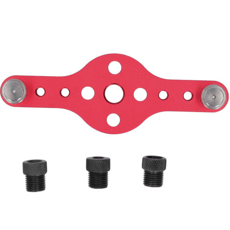 Drill Hole Guide Jig Metal Dowel Drilling Positioner Locator Tool for Woodworking DIY