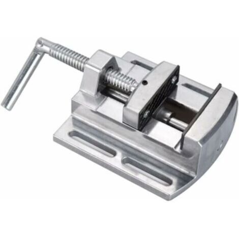Drill Press Vise, 2.5" Opening, Aluminum Alloy Bench Vise with Guide Rod for Electricians and Woodworking Tools