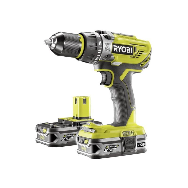 Image of Ryobi R18PD3-0 Bohrschrauber-Schlagbatterie 18V 50Nm Kit 2x2,5 Ah