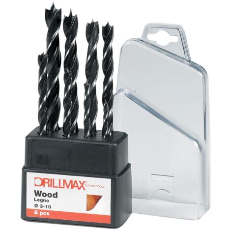 Drillmax serie 8 punte per legno 3 - 10 mm punta per trapano