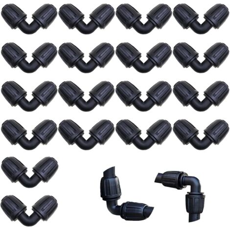 Drip Irrigation Hose, 18pcs 1/2 Inch Drip Irrigation Accessories Connectors Plastic V Shape Irrigation Hose Connector Drip Sprinkler System for Garden Lawn Patio