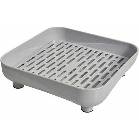 Kitchen Craft Deluxe Dish Drainer with Drip Tray, 42 cm x 30.5 cm x 15.5  cm, Silver