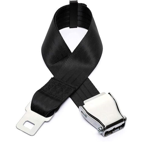 Lot de 2 rallonges de ceinture de sécurité universelles pour voiture,  sangle d'extension de ceinture de sécurité réglable 23 cm (noir)-Fei Yu