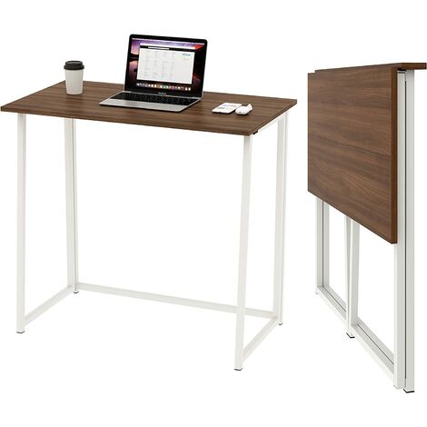 Dripex Faltbar Tisch Schreibtisch Computertisch für Homeoffice Arbeitszimmer Klappbar PC Tisch