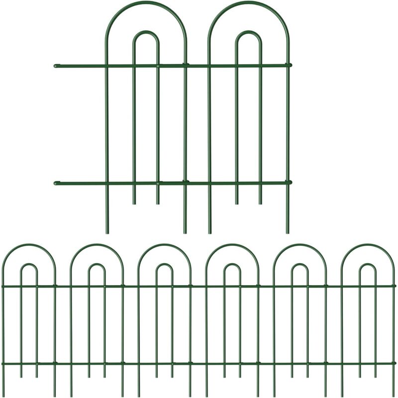 Dripex Garden House 81 cm x 609 cm x 14 clôtures métalliques décoratives pour aménagement paysager et clôture de jardin clôture de jardin verte