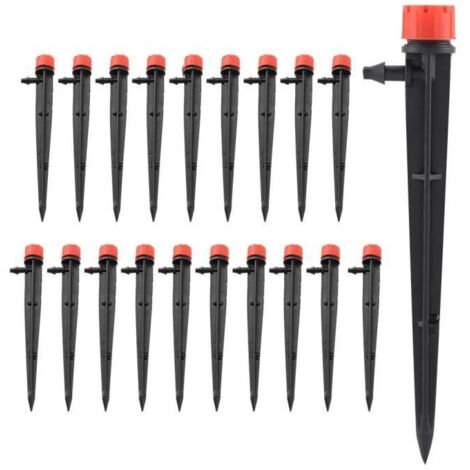 Dripper de jardin, 20pcs réglable irrigation goutte à goutte 8 sortie d'eau outil d'arrosage de goutteur d'arrosage de jardin
