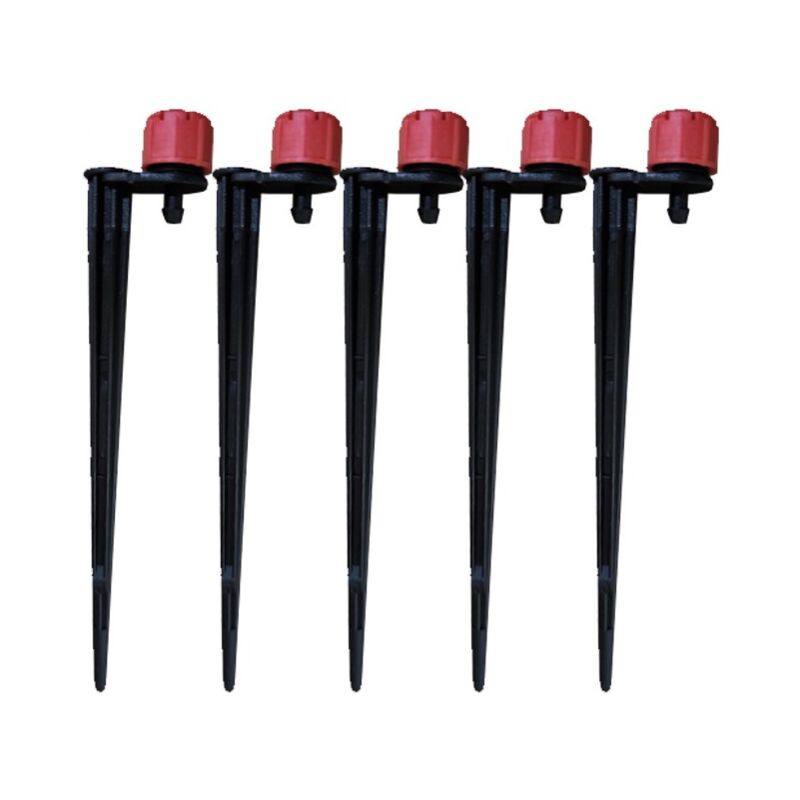 Lot de 100 Goutteur Réglable 0 à 70 l/h, Kits de système d'irrigation goutte à goutte Micro Flow Drip Head Irrigation