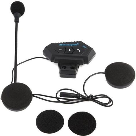 Drisse ecoute Qii lu 1 paire de casques de moto BT Casque Haut-parleurs Soutien Appels mains libres Oreillette Bluetooth Moto