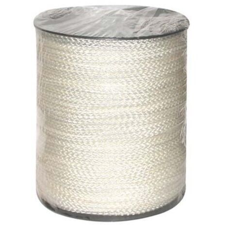 Drisse en nylon - Ø5 mm - Blanc - 8 fuseaux - Résiste aux U.V