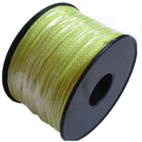 Drisse polypropylène fluo anti-UV - 1.5 mm - jaune fluo - bobine de 100 m - CORDERIES TOURNONAISES