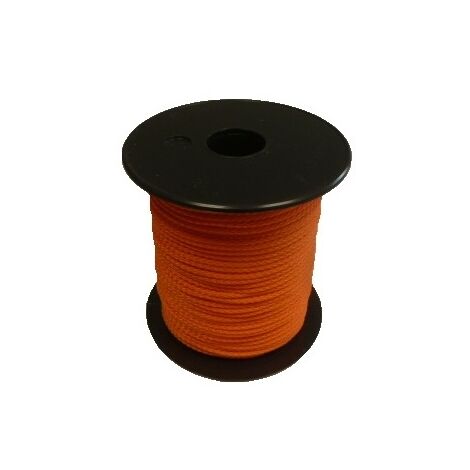Drisse polypropylène fluo anti-UV - 2.5 mm - orange fluo - bobine de 100 m - CORDERIES TOURNONAISES