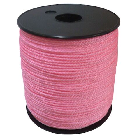 Drisse polypropylène fluo anti-UV - 2.5 mm - rose fluo - bobine de 100 m - CORDERIES TOURNONAISES