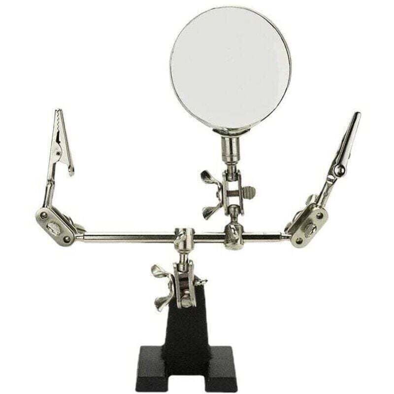 Image of XVX - Dritte Hand mit Zange und Lupe - Löthilfe - Mit 5-facher Lupe