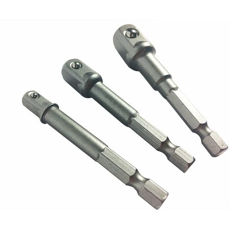 3//8/" and 1//2/" Drive 10mm Hexagon Screwdriver Bit Holders Adapters Socket