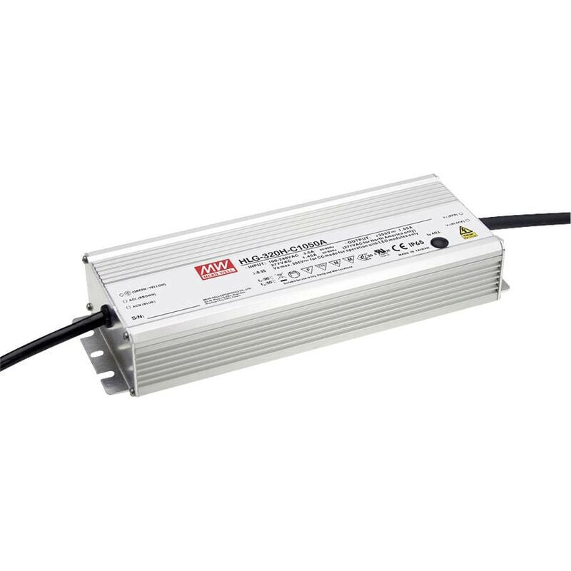 Mean Well HLG-320H-C700B Driver de LED à tension constante 299.6 W 700 mA 214 - 428 V/DC dimmable, fonction dimmeur 3 en 1, montage sur des surfaces