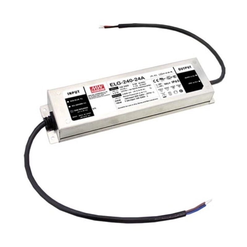 General - driver de led ac/dc avec pfc - connexion à 3 fils - sortie 24 VCC/10A velleman ELG-240-24A-3Y