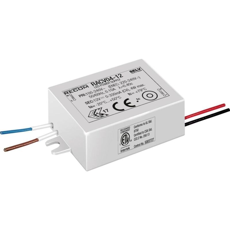 Driver de led 4 w 0 - 330 mA 12 v/dc 1 pc(s) - Recom