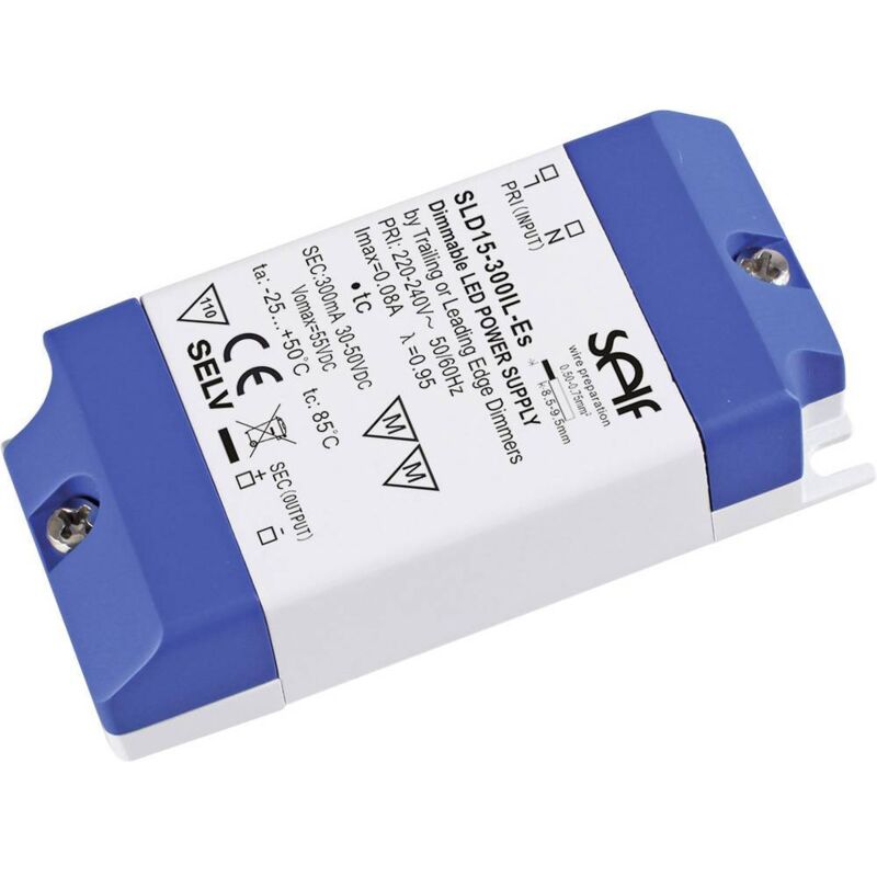 Self Electronics Sld15-700il-Es Driver De Led À Courant Constant 15.4 W 700 Ma 9 - 22 V/dc Dimmable, Surtention, Protection Cont