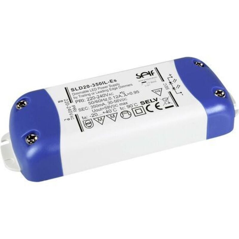 SLD40-1050IL-ES Driver de led à courant constant 39.9 w 1050 mA 22 - 38 v/dc dimmable, montage sur des surfaces inflammables, protec C154921 - Self