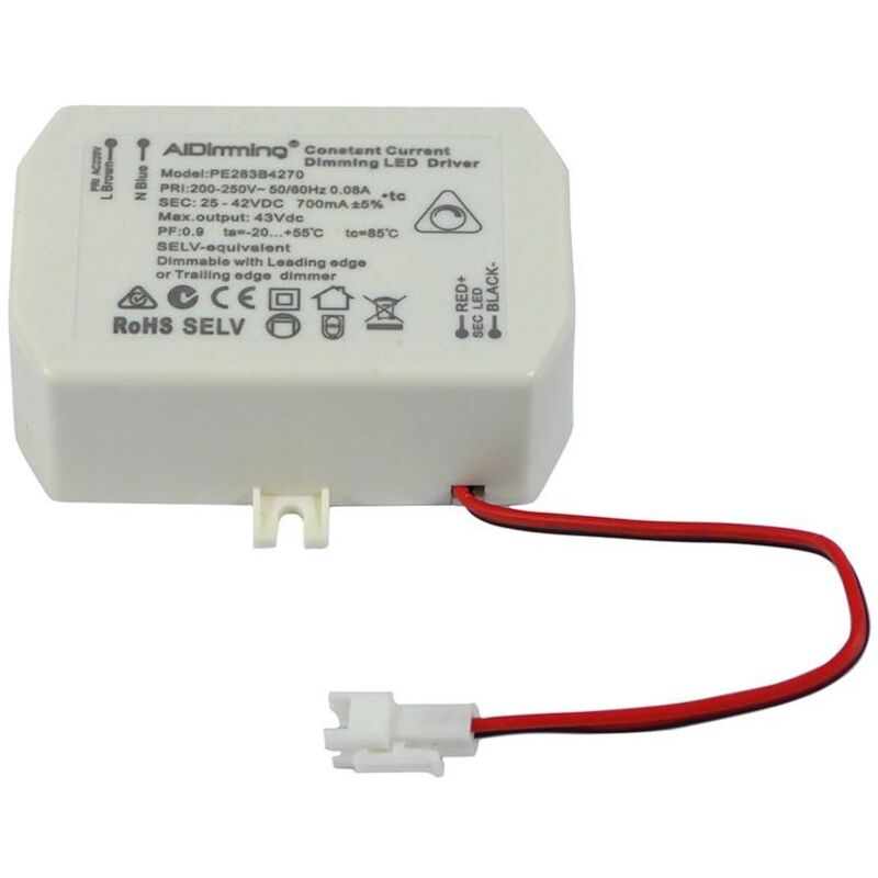 

Driver dimable de corriente contínua 25-42VDC 700mA