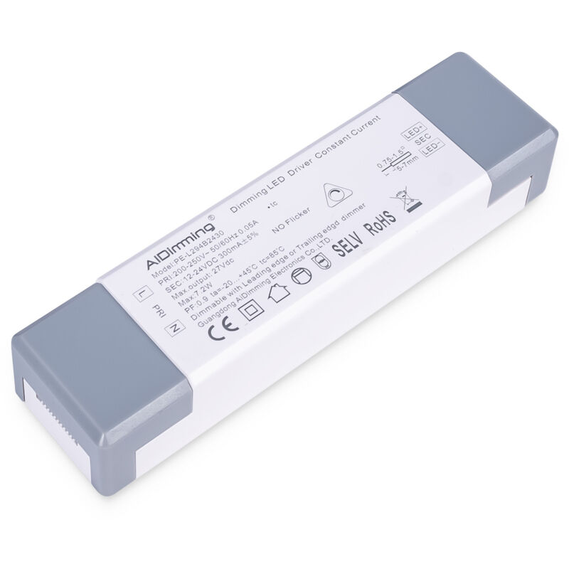 

Driver dimable TRIAC de corriente constante 6W 12-24VDC 300ma