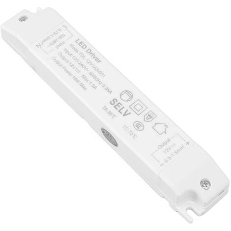 Driver LED 18W Adaptateur de Transformateur D'Alimentation étanche DC 12V 1.5A Alimentation LED pour Lumière LED, Projet Informatique, Lumière Extérieure