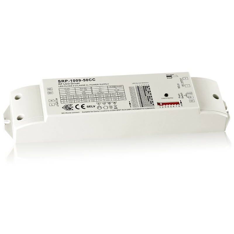 

Driver LED Dimmable RF Push CC 50W 250-1500ma