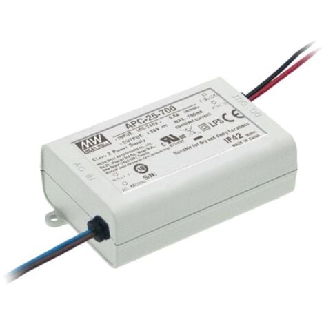 Driver LED Mean Well APC-25-350 24.5 W 25-70 V 350 mA Courant constant