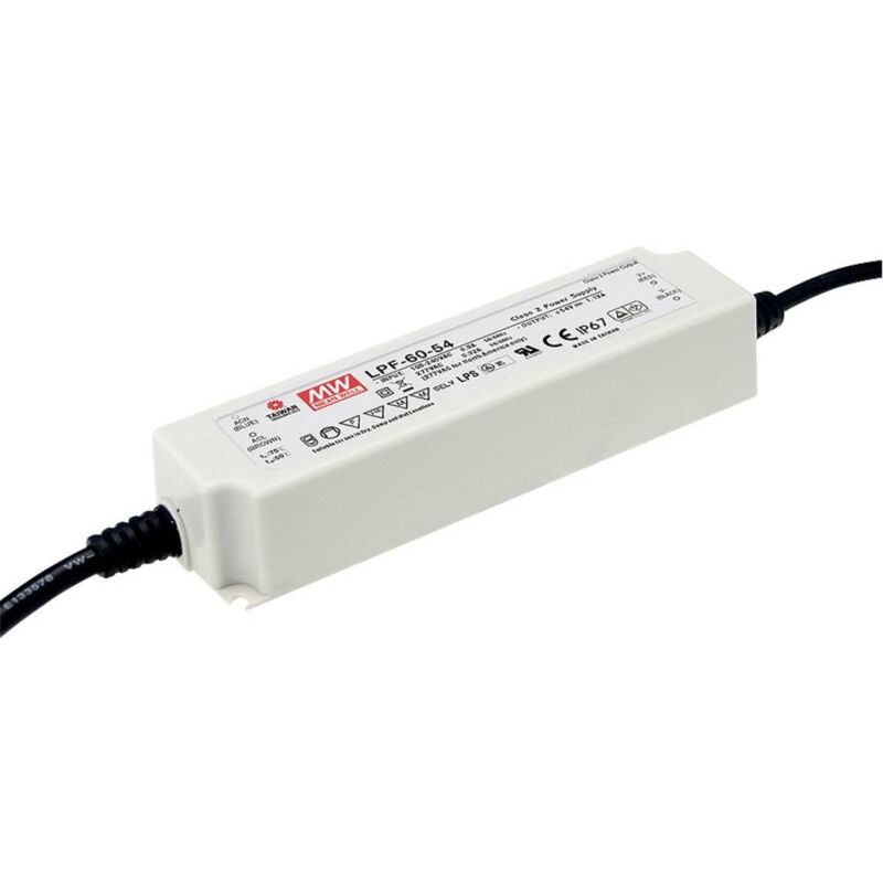 Driver led Mean Well LPF-60-24 40 w 24 v dc 2,5 a Tension fixe/courant constant