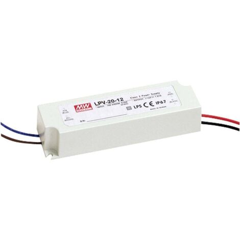 Driver LED Mean Well LPV-20-12 12 V DC 1,67 A A042591