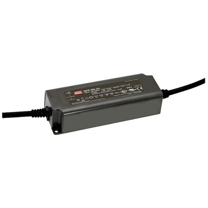 Driver led Mean Well NPF-60-24 24 v 2.5 a Courant constant+tension constante