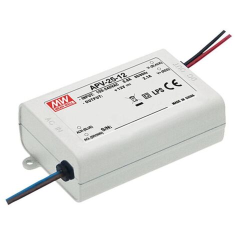 Driver LED MW Mean Well APV-25-24 25.2 W 24 V 1050 mA tension constante Y498481