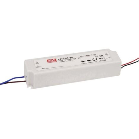 Driver LED MW Mean Well LPV-60-36 36 V DC 1,67 A A025821
